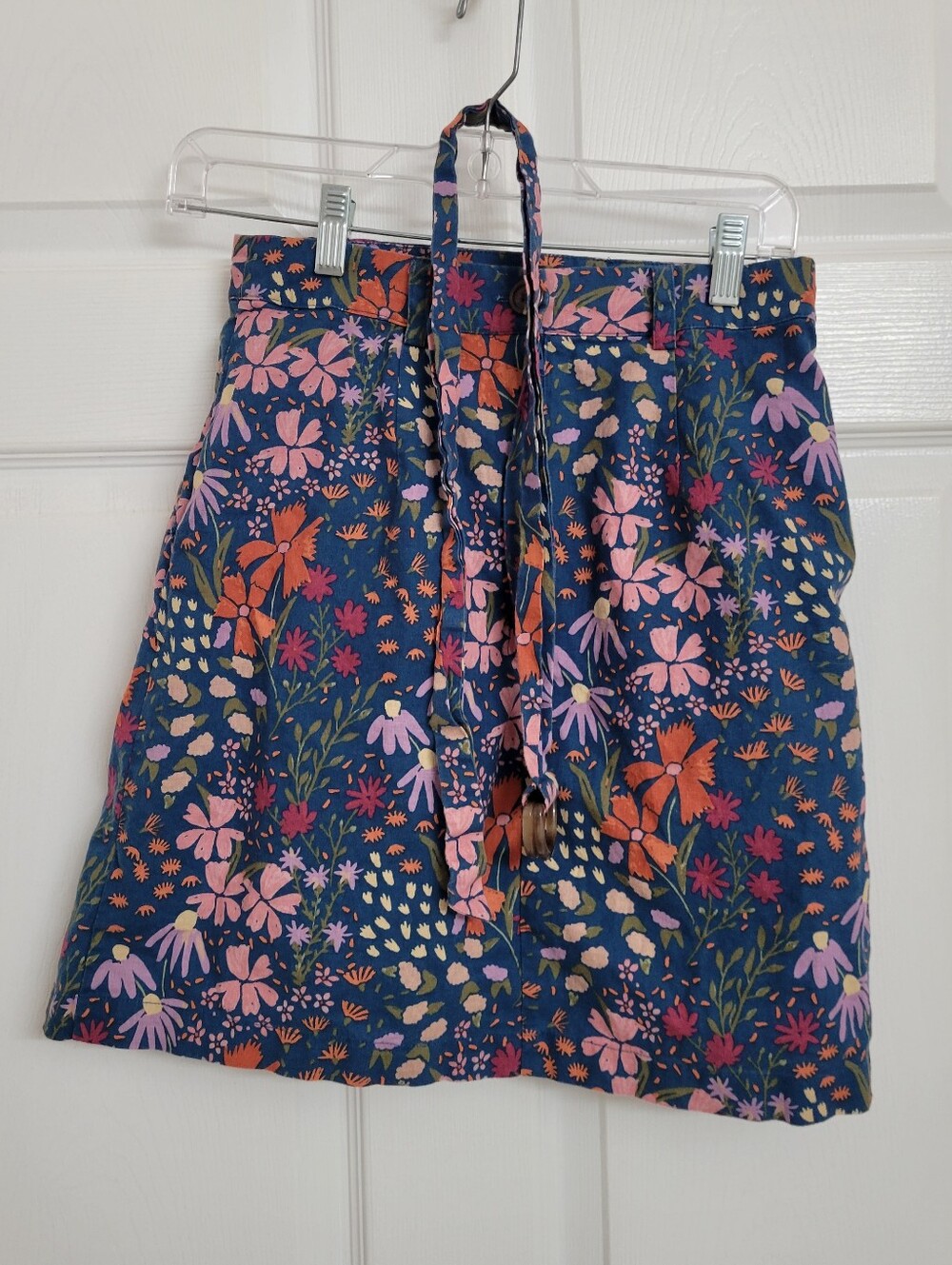 Princess Highway Floral Teal Skirt With Belt